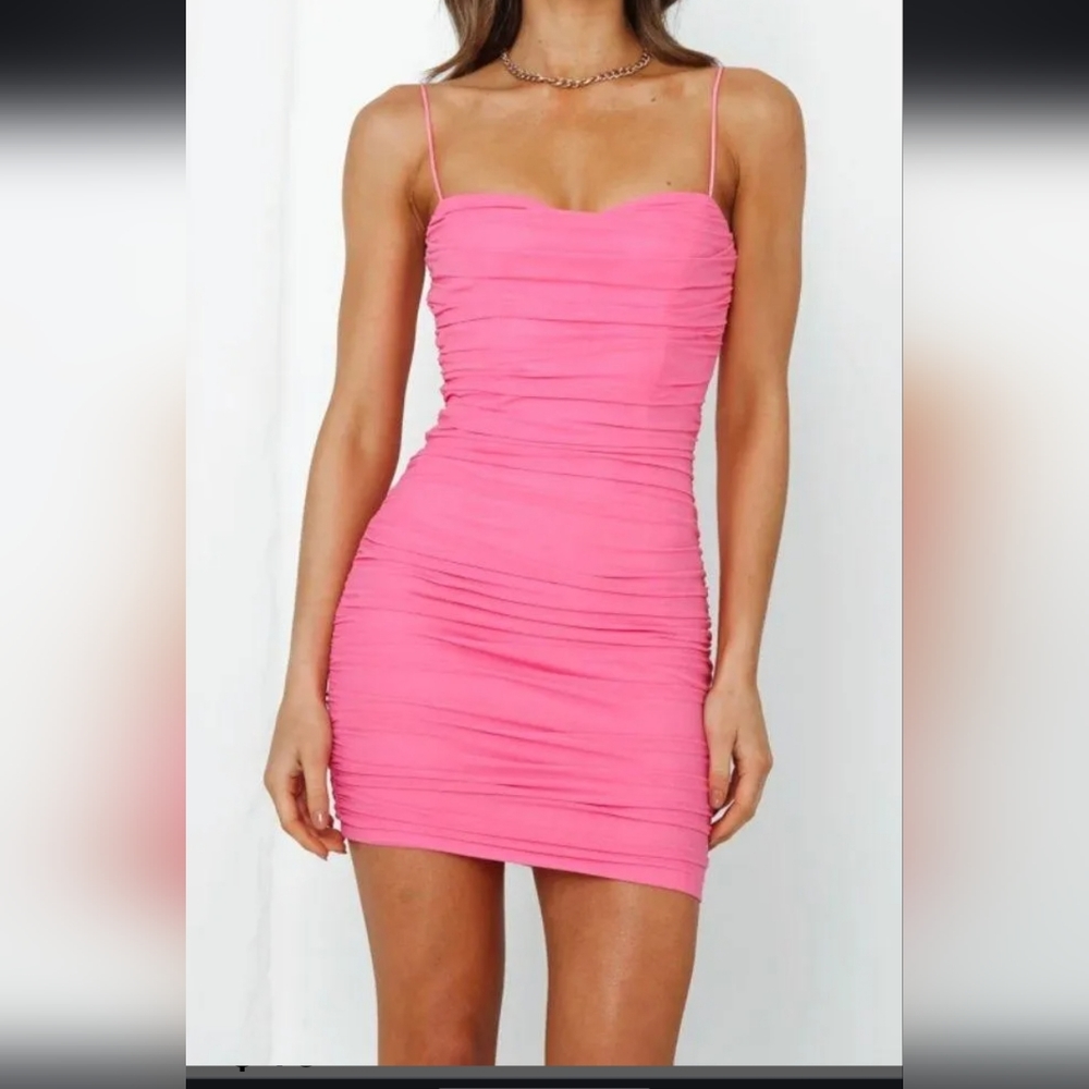 hello Molly xs pink dress